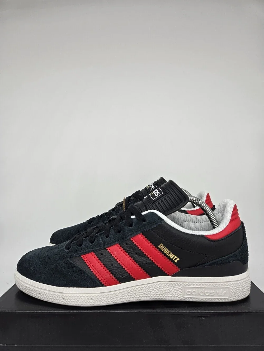 Adidas Men's Busenitz Pro JP8606 Black Scarlet Skateboarding Shoes Size 11.5